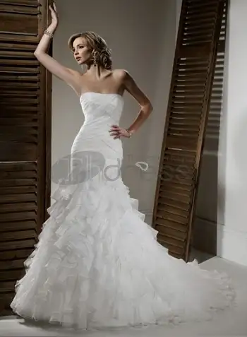 Vintage-Wedding-Dresses-Organza-Strapless-Bodice-2012-Hot...