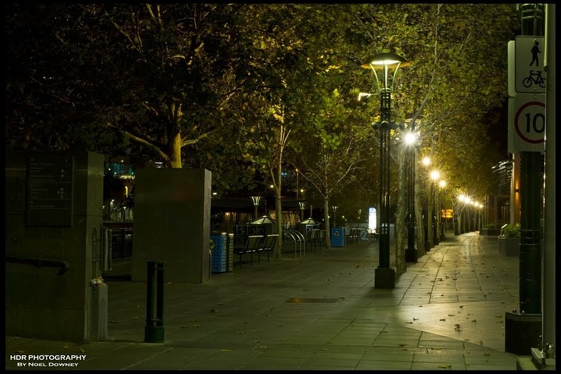 Melbourne Docklands night Southbank
