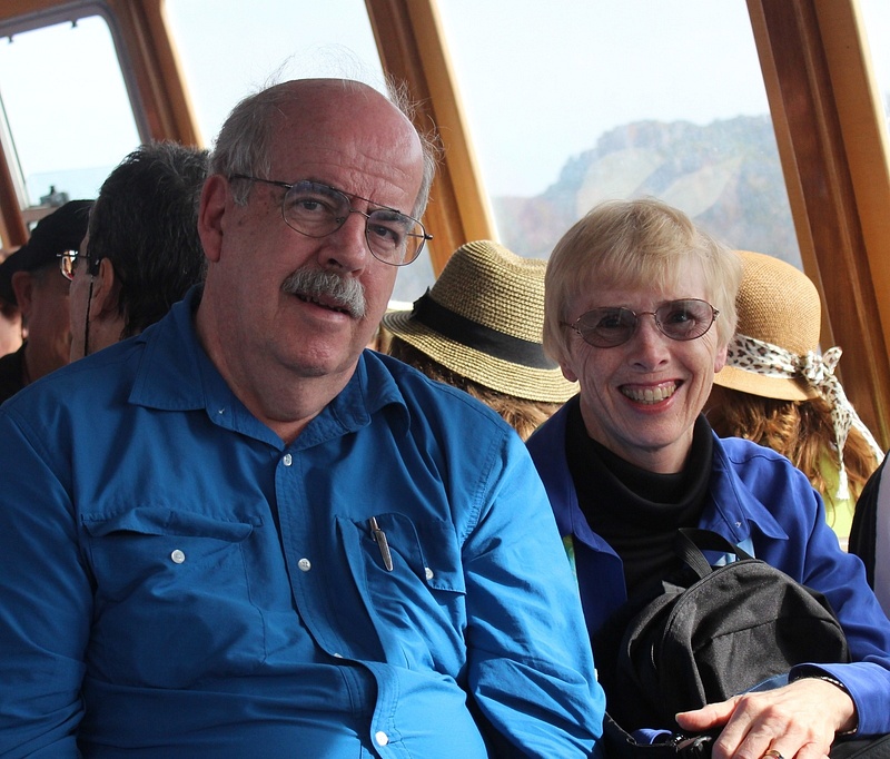 Ed and Rosemary on the Boat to Patmos, Greece