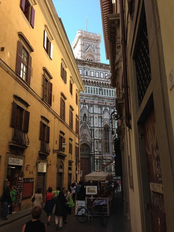 View from street to Santa Maria del Fiore i.e. Il Duomo