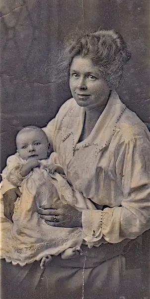 Elsie Polglase and a baby Garth by Photogenics