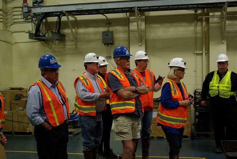 LCEDIR members on gold ore processing plant tour