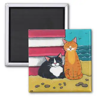 happy_tuxedo_and_tabby_cat_on_the_beach_magnet-r8131a4f29...