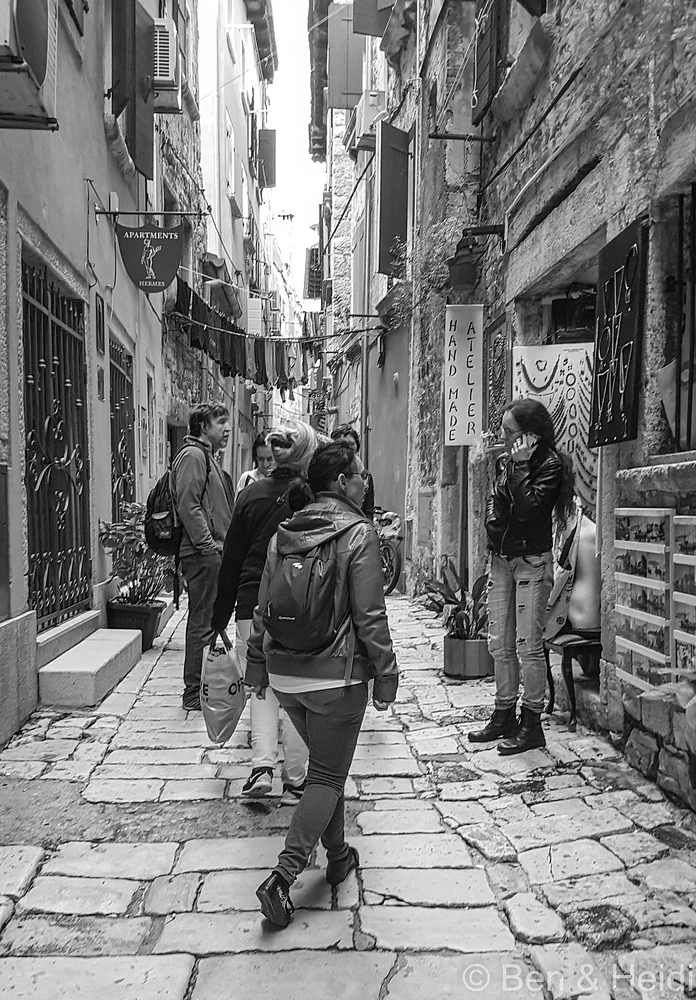 Charming Street Scene in Rovinj, Croatia