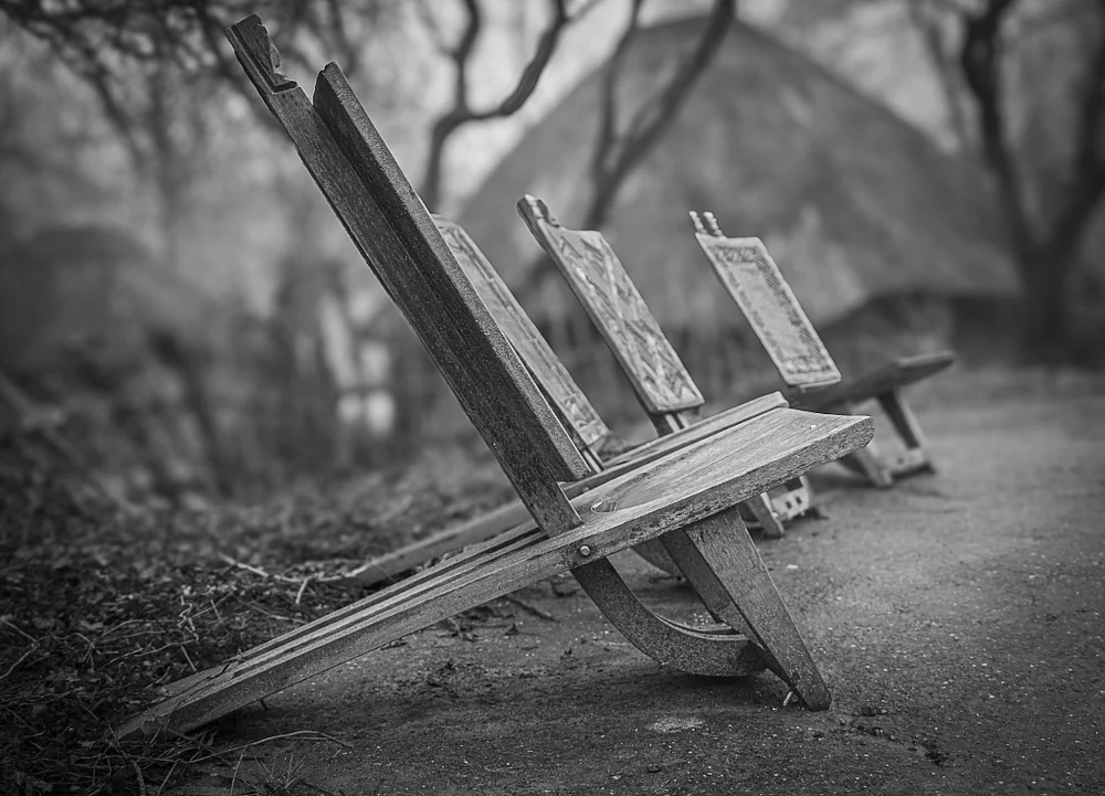 African Chairs at Zoo Planckendael - Unique Wooden Design