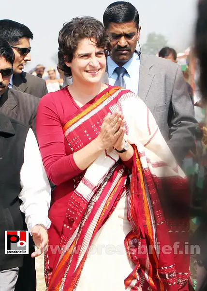 Congress star campaigner Priyanka Gandhi (20) by...