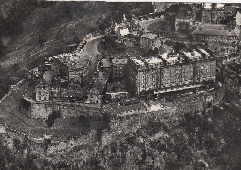 Edinburgh Castle from the air - vintage Scotland postcard