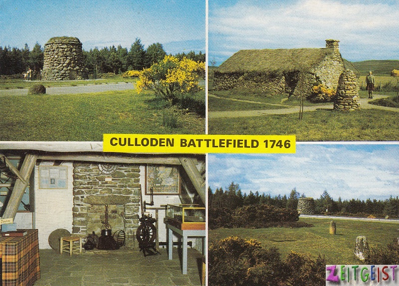 Culloden battlefield 1746 multiview - vintage Scotland postcard