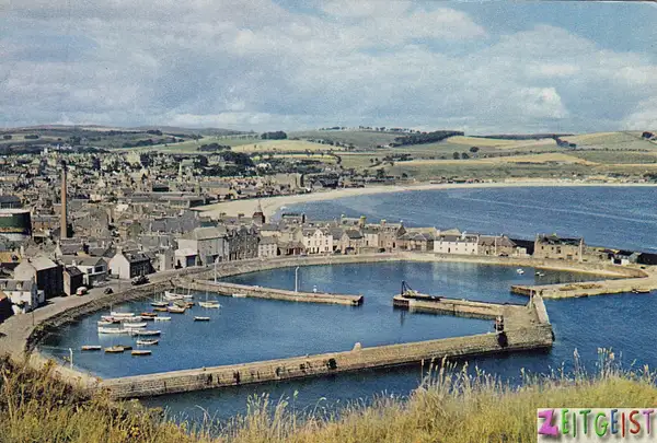 Stonehaven Harbour, Kincardineshire - vintage Scotland...