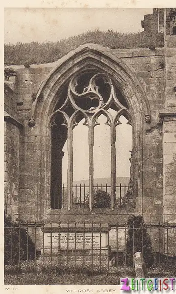 Melrose Abbey, windows in South Chapel by Stuart...