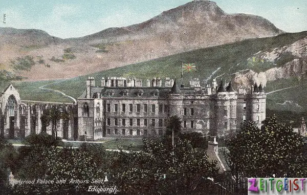 Holyrood Palace and Arthurs Seat Edinburgh by Stuart...