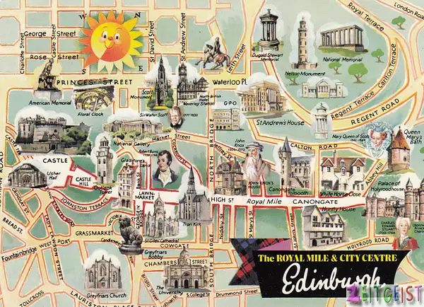 Royal Mile Edinburgh map by Stuart Alexander Hamilton