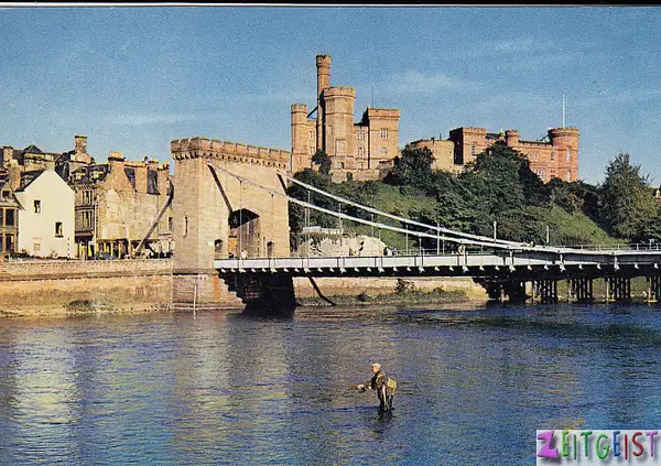 Castle and Suspension Bridge Inverness by Stuart...