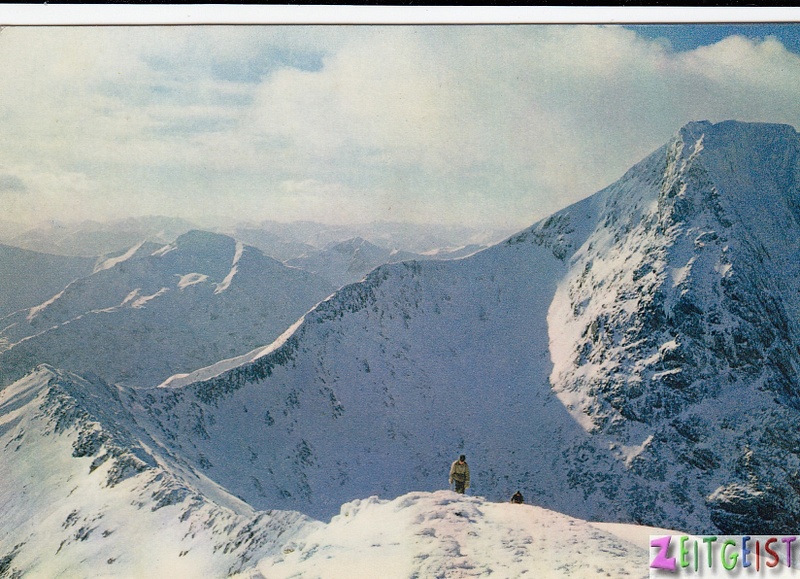 The Summit of snow covered Ben Nevis