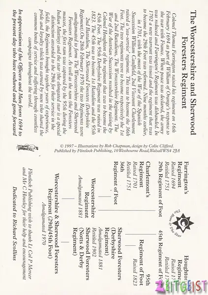 Worcestershire & Sherwood Foresters history - rear...