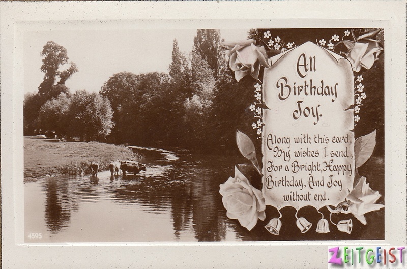 1910s / 1920s birthday greeting postcard