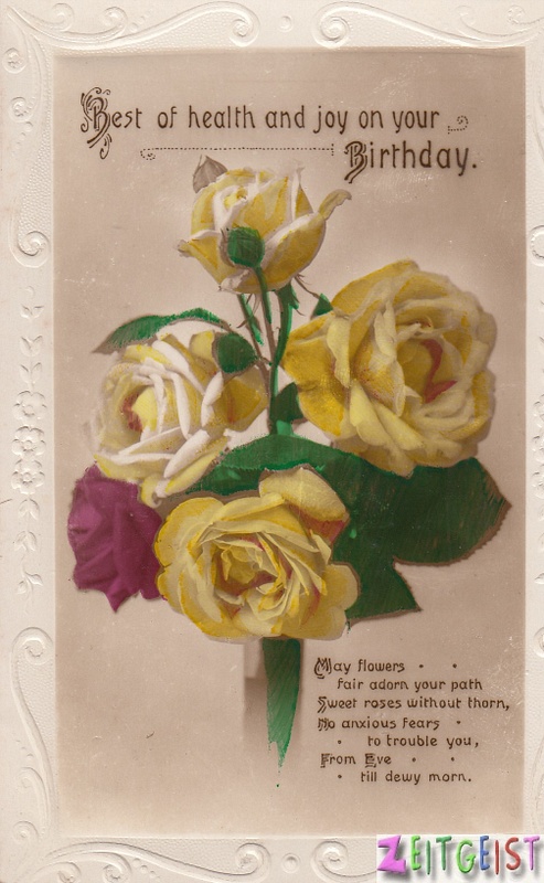1910s / 1920s birthday greeting postcard