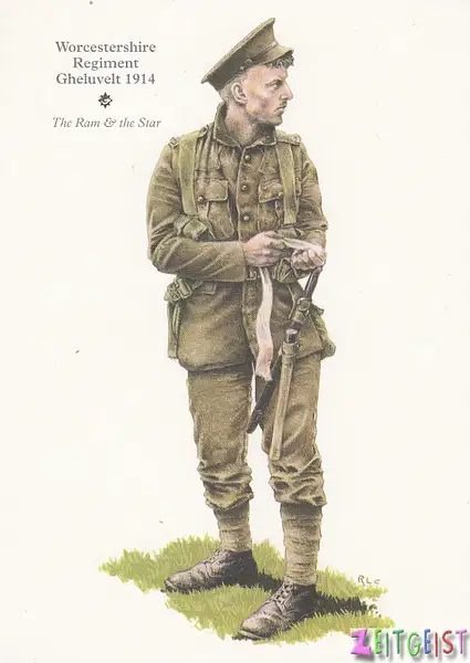 Worcestershire Regiment Gheluvet 1914 by Stuart...