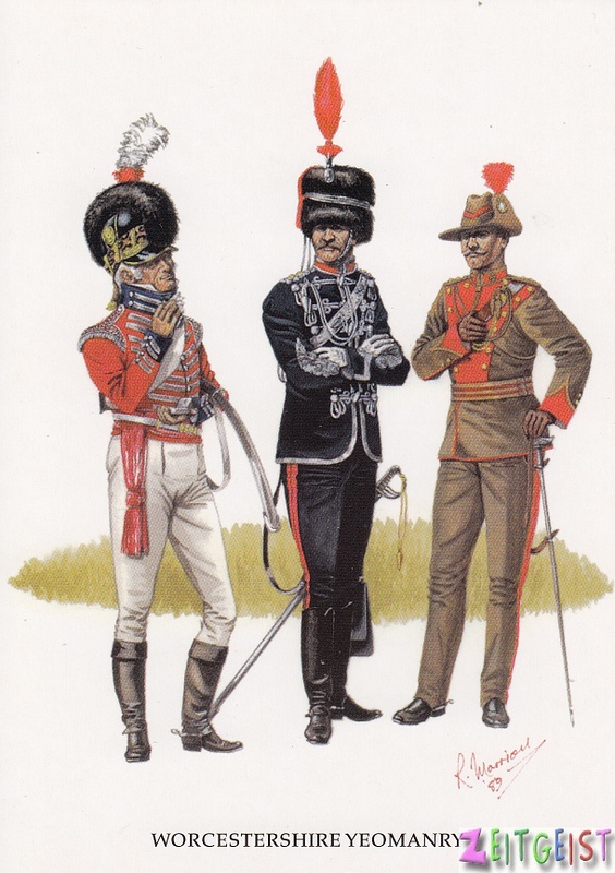Worcestershire Yeomanry uniforms 1794 - 1905