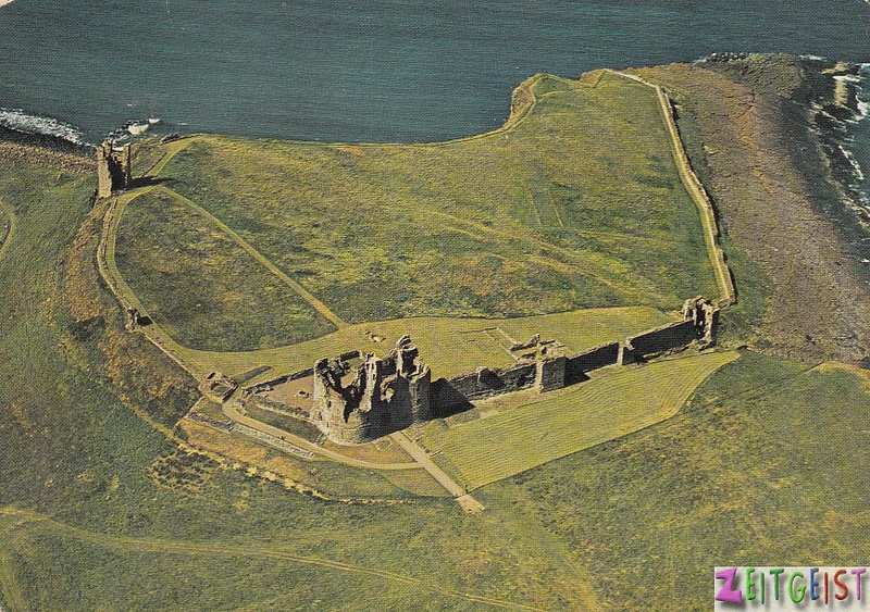 Aerial view of Dunstanburgh Castle Northumberland