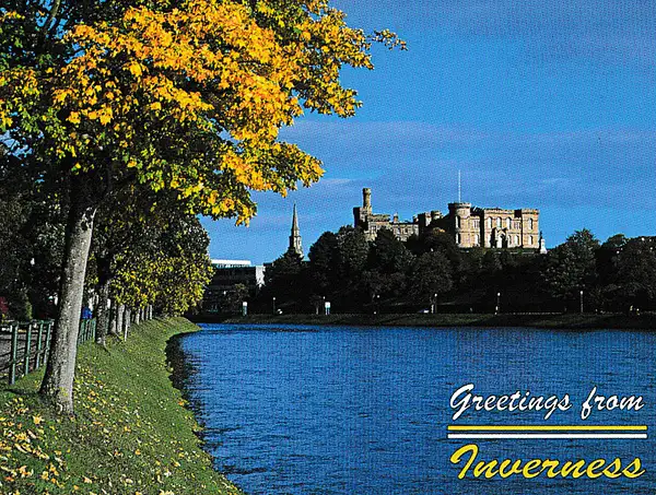 River Ness & Inverness Castle in Autumn by Stuart...