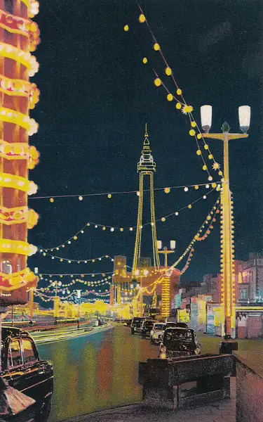 Blackpool Tower by night by Stuart Alexander Hamilton
