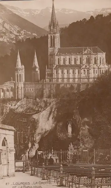 Lourdes, La Grotte Et La Basilique , France by Stuart...