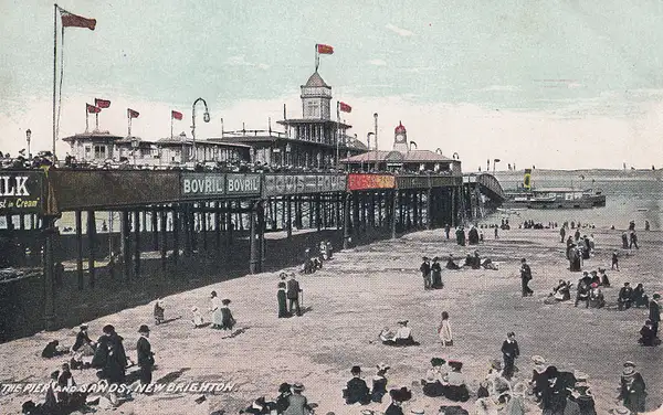 The pier & sands, New Brighton, Merseyside by Stuart...