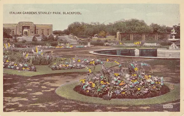 Italian Gardens, Stanley Park, Blackpool, Lancashire by...