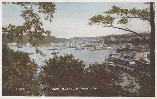 Oban from above railway pier by Stuart Alexander Hamilton