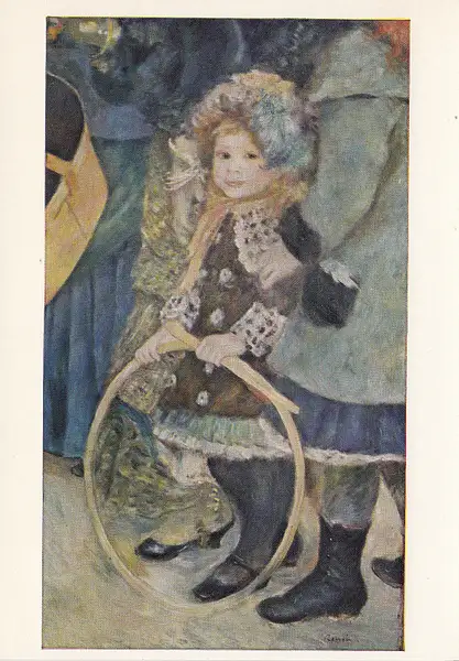 Les Parapluies detail (little girl) Renoir by Stuart...
