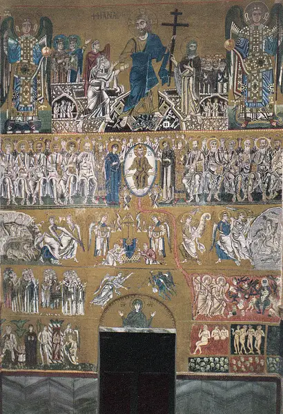 Universal Judgement - 13th century mosaic by Stuart...