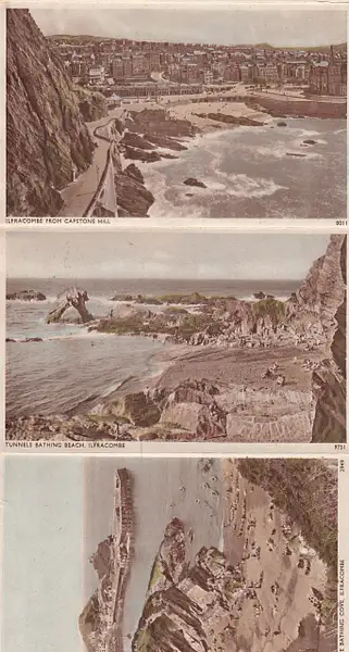 Ilfracombe, Devon - six (6) view vintage lettercard by...
