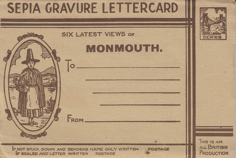 Monmouth, Wales - six (6) view vintage lettercard
