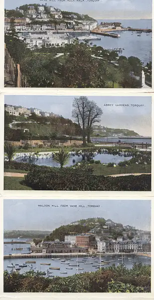 Torquay, Devon - Daino Color 9 view vintage lettercard...