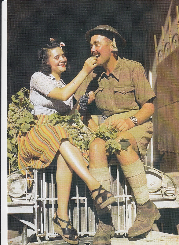 World War 2 soldier and girl