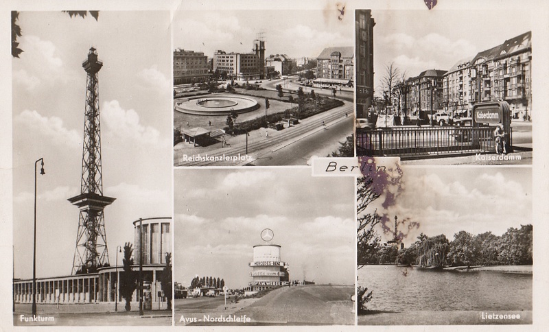 Vintage Berlin, Germany multiview - Funkturm, Kaiserdamm etc