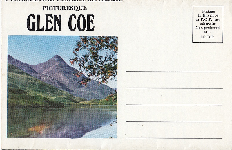 Glencoe, Invernessshire, Scotland - lettercard