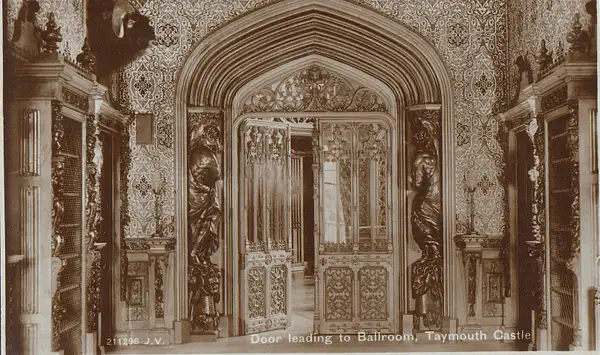 Taymouth Castle, door leading to ballroom, Kinross by...