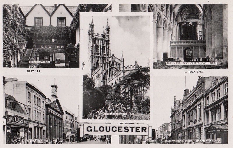 Gloucester multiview, Cathedral, Guildhall, Eastgate, New Inn