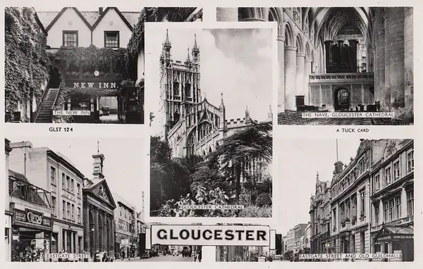 Gloucester multiview, Cathedral, Guildhall, Eastgate,...