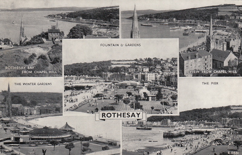 Rothesay multiview with Winter Gardens, fountain etc , Isle of Bute