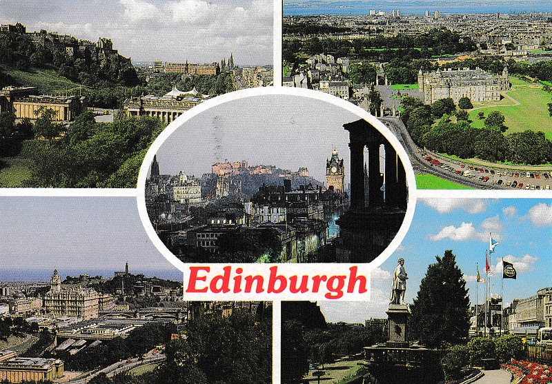 Edinburgh multiview vintage Scotland postcard