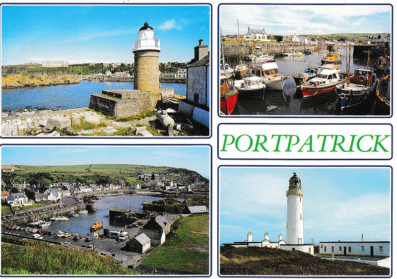 Portpatrick, Galloway multiview- vintage Scotland postcard