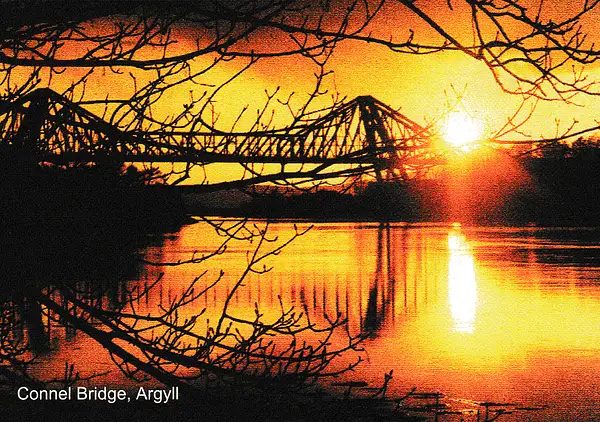 Connel Bridge, Argyll - vintage Scotland postcard by...