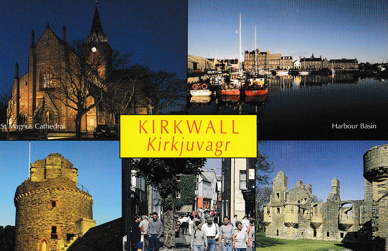 Kirkwall (Kirkjuvagr), Orkney multiview - vintage Scotland postcard