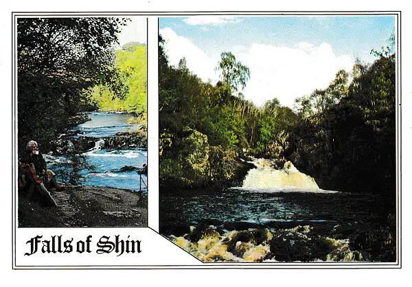 Falls of Shin, Sutherland multiview - vintage Scotland...