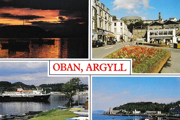 Oban, Argyllshire multiview - vintage Scotland postcard...
