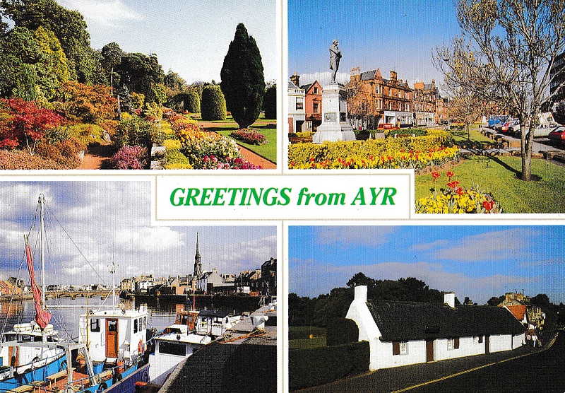 Ayr, Ayrshire multiview - vintage Scotland postcard