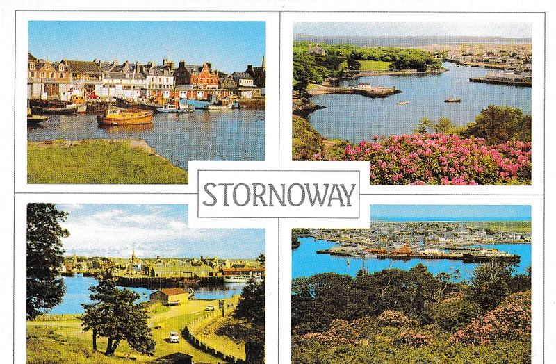Stornoway, Outer Hebrides multiview - vintage Scotland postcard